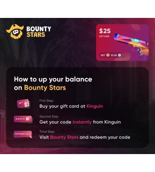 Bountystars.com $25 Wallet Card Code Key GLOBAL